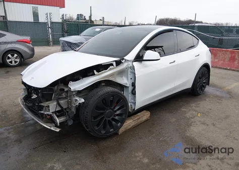 2022 Tesla Model Y Performance Dual Motor All-Wheel Drive из США, поврежденный, VIN 7SAYGDEF2NF354925